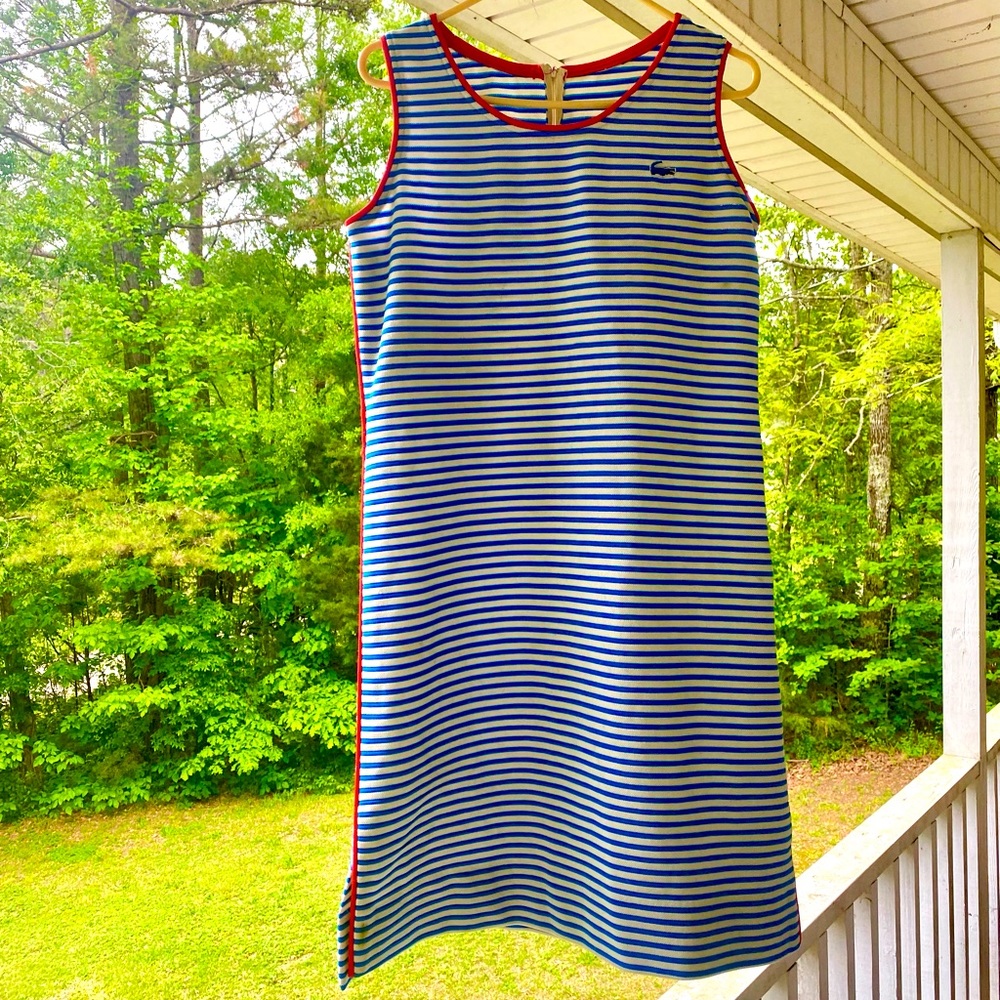 Vintage Lacoste tennis dress, just a size tag inside, feels polyester blend